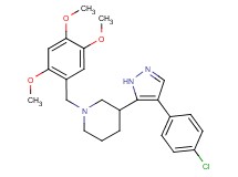 3-[4-(4-chlorophenyl)-1H-pyrazol-5-yl]-1-(2,4,5-trimethoxybenzyl)piperidine