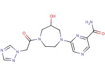 6-[6-hydroxy-4-(1H-1,2,4-triazol-1-ylacetyl)-1,4-diazepan-1-yl]pyrazine-2-carboxamide