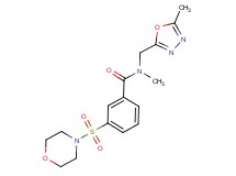 N-methyl-N-[(5-methyl-1,3,4-oxadiazol-2-yl)methyl]-3-(morpholin-4-ylsulfonyl)benzamide