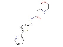 2-(3-morpholinyl)-N-{[5-(2-pyridinyl)-2-thienyl]methyl}acetamide hydrochloride