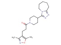 3-{1-[3-(3,5-dimethyl-4-isoxazolyl)propanoyl]-4-piperidinyl}-6,7,8,9-tetrahydro-5H-[1,2,4]triazolo[4,3-a]azepine