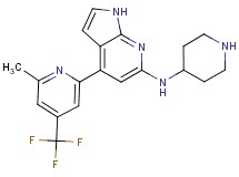 4-[6-methyl-4-(trifluoromethyl)-2-pyridinyl]-N-4-piperidinyl-1H-pyrrolo[2,3-b]pyridin-6-amine hydrochloride