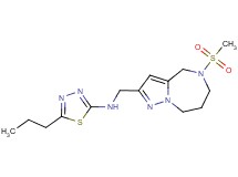 N-{[5-(methylsulfonyl)-5,6,7,8-tetrahydro-4H-pyrazolo[1,5-a][1,4]diazepin-2-yl]methyl}-5-propyl-1,3,4-thiadiazol-2-amine