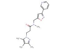 N-methyl-N-{[3-(3-pyridinyl)-5-isoxazolyl]methyl}-3-(3,4,5-trimethyl-1H-pyrazol-1-yl)propanamide