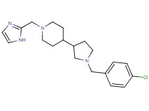 4-[1-(4-chlorobenzyl)-3-pyrrolidinyl]-1-(1H-imidazol-2-ylmethyl)piperidine