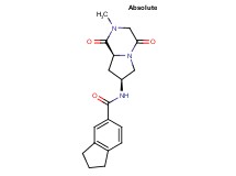 N-[(7S,8aS)-2-methyl-1,4-dioxooctahydropyrrolo[1,2-a]pyrazin-7-yl]indane-5-carboxamide