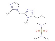N,N-dimethyl-3-{4-methyl-5-[(2-methyl-1H-imidazol-1-yl)methyl]-4H-1,2,4-triazol-3-yl}piperidine-1-sulfonamide