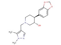 (3S*,4S*)-4-(1,3-benzodioxol-5-yl)-1-[(1,5-dimethyl-1H-pyrazol-4-yl)methyl]piperidin-3-ol