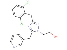 2-[3-(2,6-dichlorobenzyl)-5-(pyridin-3-ylmethyl)-1H-1,2,4-triazol-1-yl]ethanol
