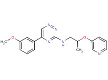 5-(3-methoxyphenyl)-N-[2-(3-pyridinyloxy)propyl]-1,2,4-triazin-3-amine