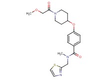 4-{[1-(methoxyacetyl)-4-piperidinyl]oxy}-N-methyl-N-(1,3-thiazol-2-ylmethyl)benzamide