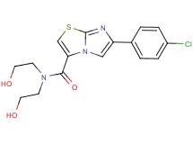 6-(4-chlorophenyl)-N,N-bis(2-hydroxyethyl)imidazo[2,1-b][1,3]thiazole-3-carboxamide