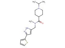 1-isopropyl-N-methyl-N-{[3-(2-thienyl)-1H-pyrazol-5-yl]methyl}piperidine-4-carboxamide