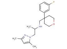 1-(3,5-dimethyl-1H-pyrazol-1-yl)-N-{[4-(3-fluorophenyl)tetrahydro-2H-pyran-4-yl]methyl}propan-2-amine