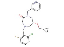 4-(2-chloro-6-fluorobenzyl)-6-(cyclopropylmethoxy)-1-(3-pyridinylmethyl)-1,4-diazepan-2-one