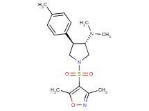 (3S*,4R*)-1-[(3,5-dimethylisoxazol-4-yl)sulfonyl]-N,N-dimethyl-4-(4-methylphenyl)pyrrolidin-3-amine