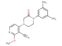 4-[4-(3,5-dimethylphenyl)-3-oxo-1-piperazinyl]-2-methoxynicotinonitrile