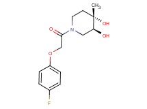 (3S*,4S*)-1-[(4-fluorophenoxy)acetyl]-4-methylpiperidine-3,4-diol