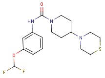 N-[3-(difluoromethoxy)phenyl]-4-thiomorpholin-4-ylpiperidine-1-carboxamide