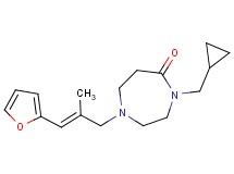 4-(cyclopropylmethyl)-1-[(2E)-3-(2-furyl)-2-methyl-2-propen-1-yl]-1,4-diazepan-5-one
