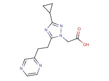 [3-cyclopropyl-5-(2-pyrazin-2-ylethyl)-1H-1,2,4-triazol-1-yl]acetic acid