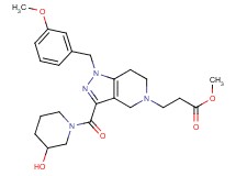 methyl 3-[3-[(3-hydroxy-1-piperidinyl)carbonyl]-1-(3-methoxybenzyl)-1,4,6,7-tetrahydro-5H-pyrazolo[4,3-c]pyridin-5-yl]propanoate