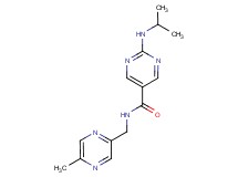 2-(isopropylamino)-N-[(5-methylpyrazin-2-yl)methyl]pyrimidine-5-carboxamide