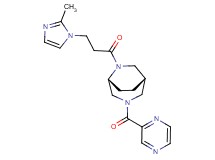 (1S*,5R*)-6-[3-(2-methyl-1H-imidazol-1-yl)propanoyl]-3-(2-pyrazinylcarbonyl)-3,6-diazabicyclo[3.2.2]nonane