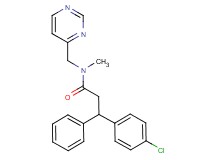 3-(4-chlorophenyl)-N-methyl-3-phenyl-N-(4-pyrimidinylmethyl)propanamide