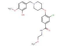 3-chloro-4-{[1-(3-hydroxy-4-methoxybenzyl)-4-piperidinyl]oxy}-N-(2-methoxyethyl)benzamide