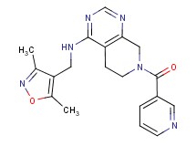 N-[(3,5-dimethylisoxazol-4-yl)methyl]-7-(pyridin-3-ylcarbonyl)-5,6,7,8-tetrahydropyrido[3,4-d]pyrimidin-4-amine