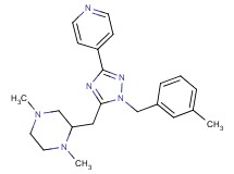 1,4-dimethyl-2-{[1-(3-methylbenzyl)-3-pyridin-4-yl-1H-1,2,4-triazol-5-yl]methyl}piperazine