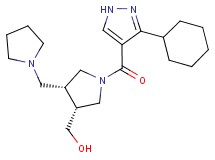 [(3R*,4R*)-1-[(3-cyclohexyl-1H-pyrazol-4-yl)carbonyl]-4-(pyrrolidin-1-ylmethyl)pyrrolidin-3-yl]methanol