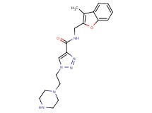 N-[(3-methyl-1-benzofuran-2-yl)methyl]-1-(2-piperazin-1-ylethyl)-1H-1,2,3-triazole-4-carboxamide