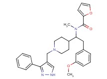 N-(2-(3-methoxyphenyl)-1-{1-[(3-phenyl-1H-pyrazol-4-yl)methyl]-4-piperidinyl}ethyl)-N-methyl-2-furamide