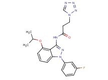 N-[1-(3-fluorophenyl)-4-isopropoxy-1H-indazol-3-yl]-3-(1H-tetrazol-1-yl)propanamide
