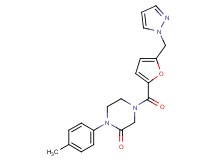 1-(4-methylphenyl)-4-[5-(1H-pyrazol-1-ylmethyl)-2-furoyl]-2-piperazinone