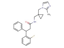 3-(2-fluorophenyl)-N-({1-[(2-methyl-1H-imidazol-1-yl)methyl]cyclopropyl}methyl)-3-phenylpropanamide