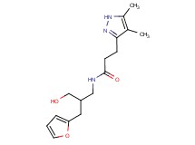 3-(4,5-dimethyl-1H-pyrazol-3-yl)-N-[3-(2-furyl)-2-(hydroxymethyl)propyl]propanamide