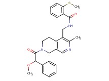 N-({7-[methoxy(phenyl)acetyl]-3-methyl-5,6,7,8-tetrahydro-2,7-naphthyridin-4-yl}methyl)-2-(methylthio)benzamide