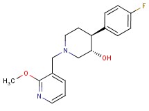 (3S*,4S*)-4-(4-fluorophenyl)-1-[(2-methoxypyridin-3-yl)methyl]piperidin-3-ol