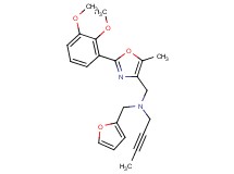 2-butyn-1-yl{[2-(2,3-dimethoxyphenyl)-5-methyl-1,3-oxazol-4-yl]methyl}(2-furylmethyl)amine