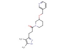 3-[({1-[3-(4,5-dimethyl-1H-pyrazol-3-yl)propanoyl]-3-piperidinyl}oxy)methyl]pyridine