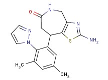 2-amino-8-[3,5-dimethyl-2-(1H-pyrazol-1-yl)phenyl]-4,5,7,8-tetrahydro-6H-[1,3]thiazolo[4,5-c]azepin-6-one