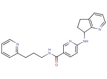 6-(6,7-dihydro-5H-cyclopenta[b]pyridin-7-ylamino)-N-(3-pyridin-2-ylpropyl)nicotinamide