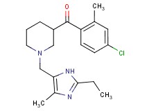 (4-chloro-2-methylphenyl){1-[(2-ethyl-4-methyl-1H-imidazol-5-yl)methyl]-3-piperidinyl}methanone
