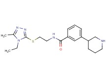 N-{2-[(4-ethyl-5-methyl-4H-1,2,4-triazol-3-yl)thio]ethyl}-3-piperidin-3-ylbenzamide