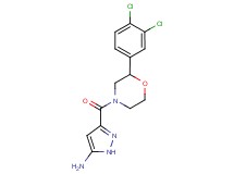 3-{[2-(3,4-dichlorophenyl)morpholin-4-yl]carbonyl}-1H-pyrazol-5-amine