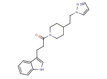 3-(3-oxo-3-{4-[2-(1H-pyrazol-1-yl)ethyl]-1-piperidinyl}propyl)-1H-indole