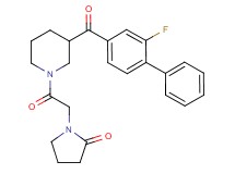 1-(2-{3-[(2-fluoro-4-biphenylyl)carbonyl]-1-piperidinyl}-2-oxoethyl)-2-pyrrolidinone